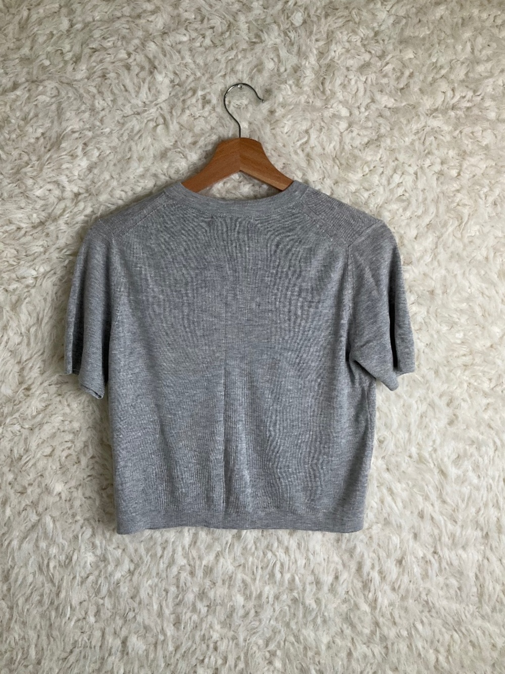 BANANA REPUBLIC WOMEN'S GRAY SHORT-SLEEVED LIGHT CARIDGAN~SIZE SMALL! - Picture 7 of 8